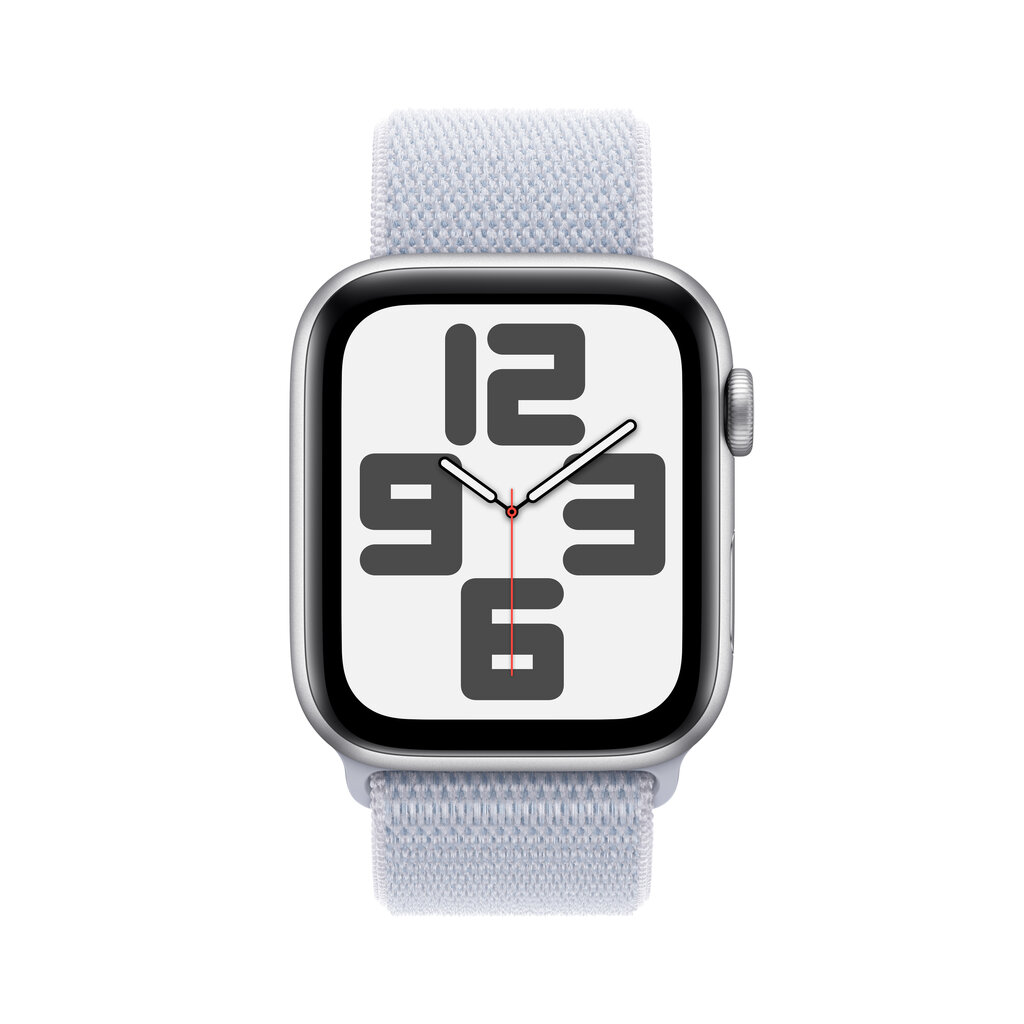 Apple Watch SE GPS 44mm Silver Aluminium Case with Blue Cloud Sport Loop MXET3ET/A hinta ja tiedot | Älykellot | hobbyhall.fi