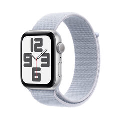 Apple Watch SE GPS 44mm Silver Aluminium Case with Blue Cloud Sport Loop MXET3ET/A hinta ja tiedot | Älykellot | hobbyhall.fi