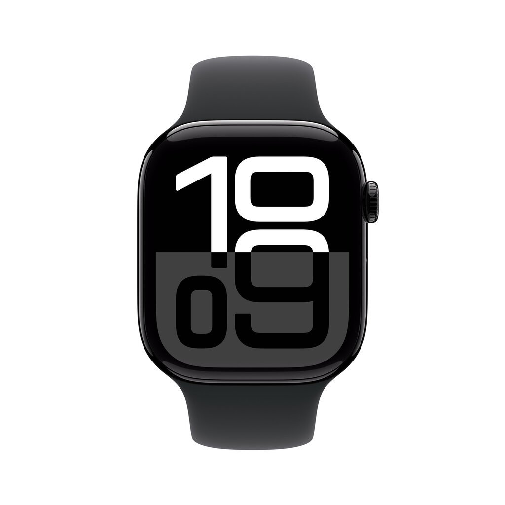 Apple Watch Series 10 GPS 46mm Jet Black Aluminium Case with Black Sport Band - M/L MWWQ3ET/A hinta ja tiedot | Älykellot | hobbyhall.fi