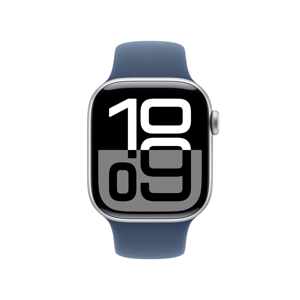 Apple Watch Series 10 GPS + Cellular 42mm Silver Aluminium Case with Denim Sport Band - M/L MWX43ET/A hinta ja tiedot | Älykellot | hobbyhall.fi