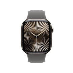 Apple Watch Series 10 GPS + Cellular 42mm Natural Titanium Case with Stone Grey Sport Band - M/L MWXE3ET/A hinta ja tiedot | Älykellot | hobbyhall.fi