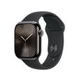 Apple Watch Series 10 GPS + Cellular 42mm Slate Titanium Case with Black Sport Band - M/L MWXH3ET/A