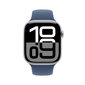 Apple Watch Series 10 GPS + Cellular 46mm Silver Aluminium Case with Denim Sport Band - M/L MWY13ET/A hinta ja tiedot | Älykellot | hobbyhall.fi