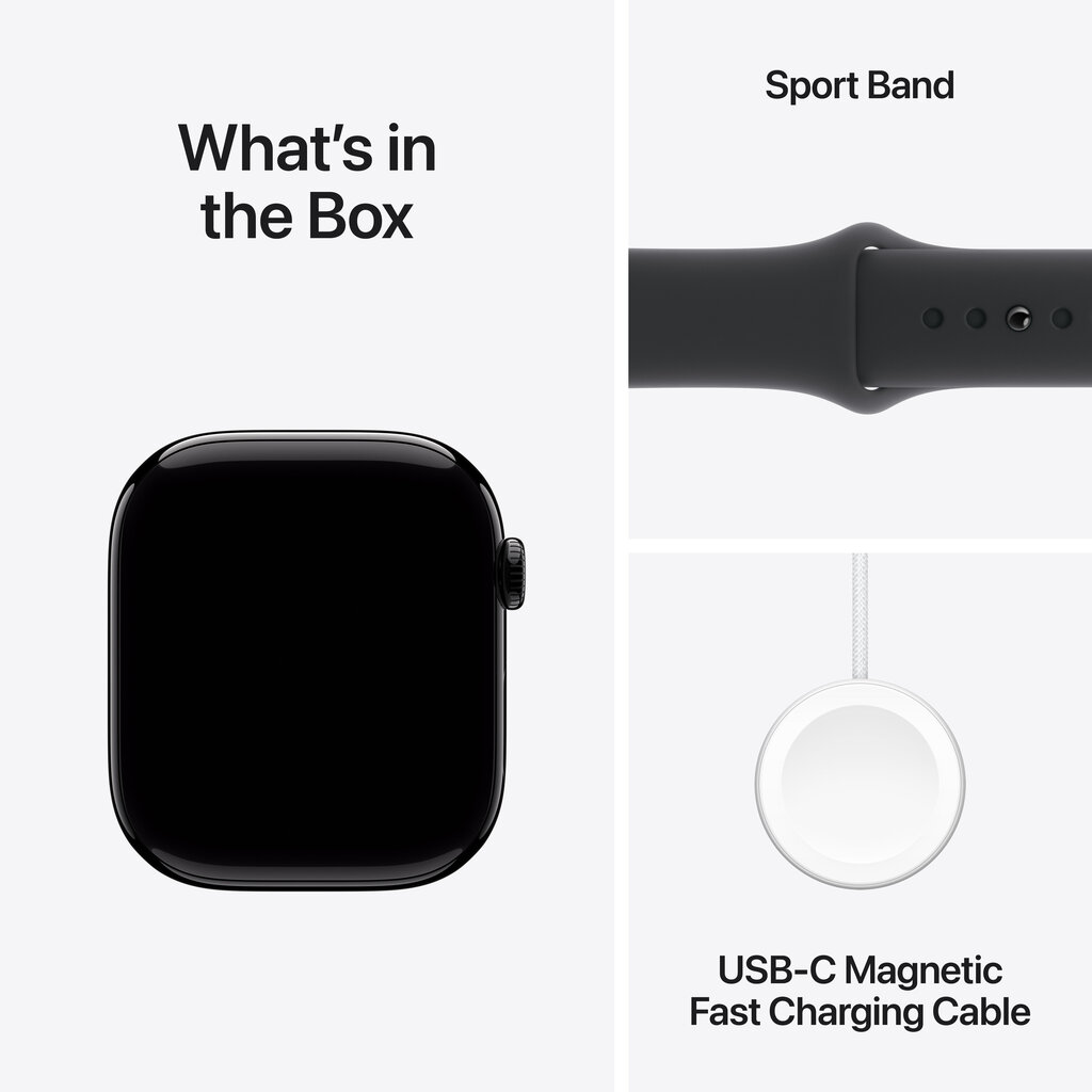 Apple Watch Series 10 GPS + Cellular 46mm Jet Black Aluminium Case with Black Sport Band - M/L MWY43ET/A hinta ja tiedot | Älykellot | hobbyhall.fi