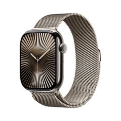 Apple Watch Series 10 GPS + Cellular 46mm Natural Titanium Case with Natural Milanese Loop - M/L MWYC3ET/A hinta ja tiedot | Älykellot | hobbyhall.fi