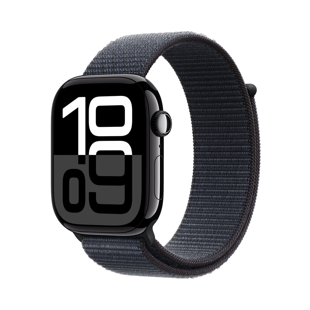 Apple Watch Series 10 GPS + Cellular 46mm Jet Black Aluminium Case with Ink Sport Loop MWY53ET/A hinta ja tiedot | Älykellot | hobbyhall.fi