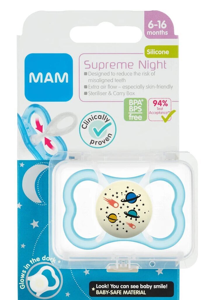 Tutti MAM Supreme Night, 6-16 kk, 1 kpl. hinta ja tiedot | Tutit | hobbyhall.fi