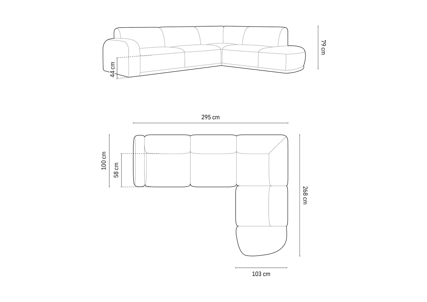 Pehmeä kulmasohva Micadoni Erin, 295x268x79 cm, sininen hinta ja tiedot | Kulmasohvat ja divaanisohvat | hobbyhall.fi