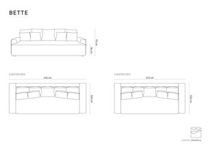 Sohvavuode Micadoni Bette, 241x104x93 cm, hiekanvärinen hinta ja tiedot | Sohvat ja vuodesohvat | hobbyhall.fi