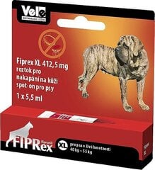 Vet-Agro Fiprex XL parasiittien vastaiset tipat suurille koirille, 5,5 ml hinta ja tiedot | Kissan terveys ja hyvinvointi | hobbyhall.fi