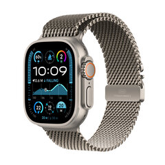 Apple Watch Ultra 2 GPS + Cellular 49mm Natural Titanium Case with Natural Titanium Milanese Loop - M MX5R3UL/A hinta ja tiedot | Älykellot | hobbyhall.fi