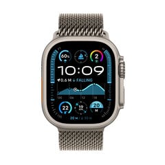 Apple Watch Ultra 2 GPS + Cellular 49mm Natural Titanium Case with Natural Titanium Milanese Loop - L MX5T3EL/A hinta ja tiedot | Älykellot | hobbyhall.fi