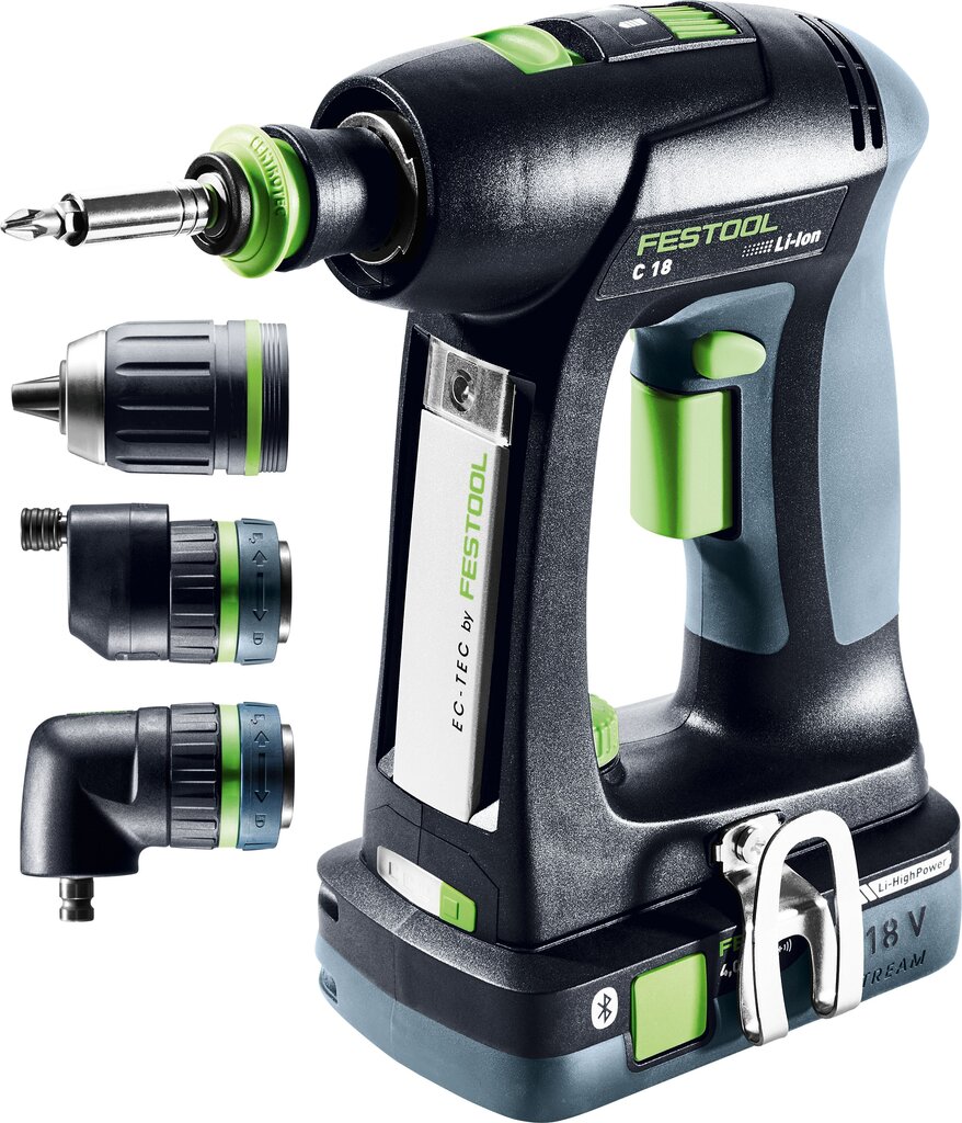 Festool Akkuruuvinväännin C 18 HPC 4,0 I-Set 576992 hinta ja tiedot | Akkuporakoneet ja ruuvinvääntimet | hobbyhall.fi