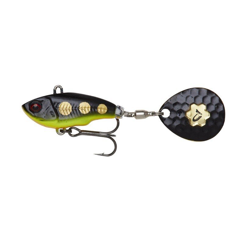 SavageGear Fat Tail Spin 5,5cm/9g/1-2m Black Magic hinta ja tiedot | Vieheet ja uistimet | hobbyhall.fi