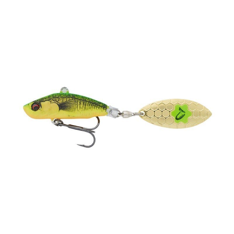 SavageGear 3D Sticklebait Tailspin 8cm/18g/2-6m Firetiger hinta ja tiedot | Vieheet ja uistimet | hobbyhall.fi