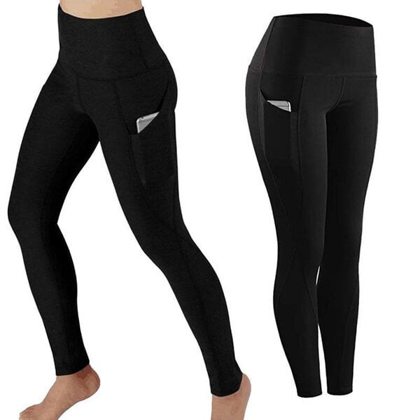 Naisten korkea vyötärö Leggingsit Gym Sport Running Pant Comfy Yoga Housut Housut