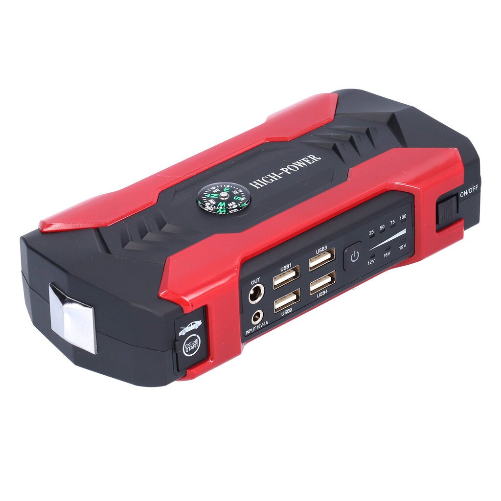 Car Jump Starter 20000mAh 4USB-lähtö Kannettava 12V moottoripyörille Pakettiautot Mönkijät PickupsUS Plug 110V hinta ja tiedot | Starttimoottorit | hobbyhall.fi