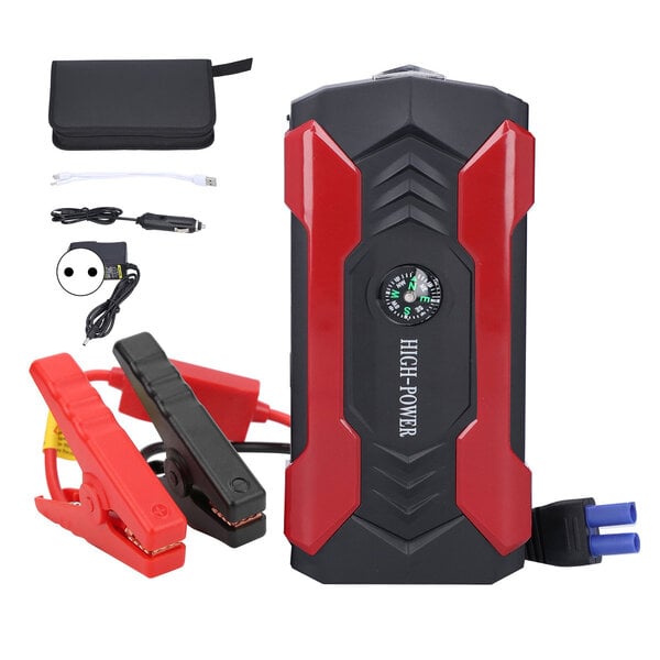 Car Jump Starter 20000mAh 4USB-lähtö Kannettava 12V moottoripyörille Pakettiautot Mönkijät Pickups EU Plug 220V