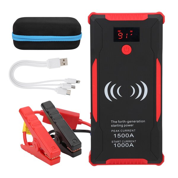 Car Jump Starter 22000mAh 2-USB 10W pikalataus Light Universal 12V pakettiauton moottoripyörän avolava-autolle