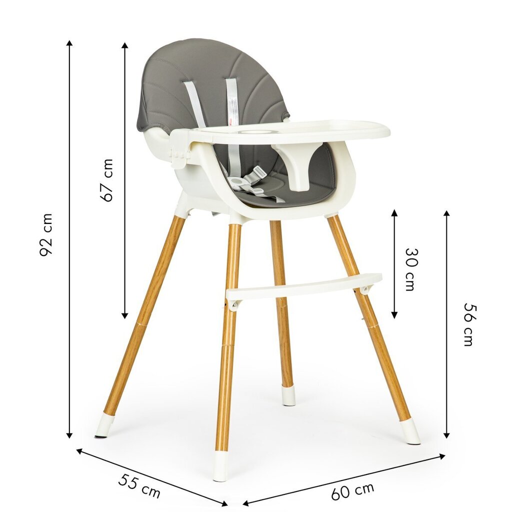 Syöttötuoli, 2in1, Ecotoys, 6-36 kk, khaki hinta ja tiedot | Syöttötuolit | hobbyhall.fi