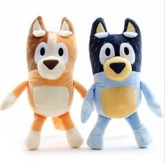 2kpl Bluey Anime Figuurit Perhe Bingo Pehmo Koira Isä Bandit & Äiti Chilillä täytetty nukke, 28cm hinta ja tiedot | Pehmolelut | hobbyhall.fi