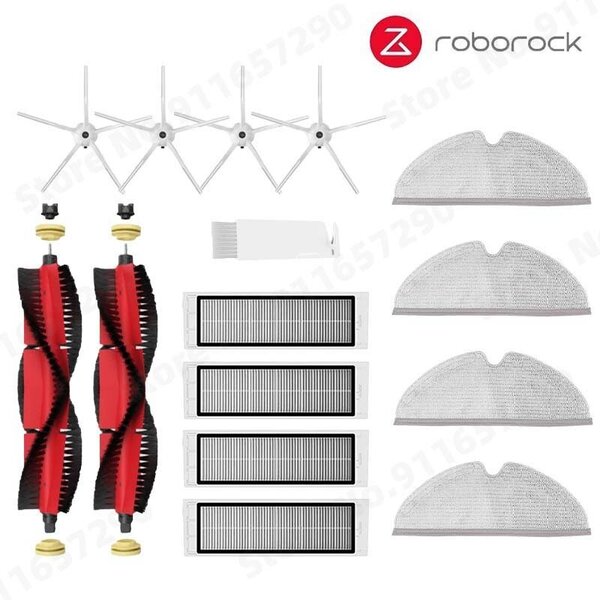 Roborock S5 MAX S50 MAX S55 MAX S6 MAXV HEPA-suodatin Sivu/pääharja Vesisäiliöalusta Moppipölylaatikko Pölynimurin tarvikkeet