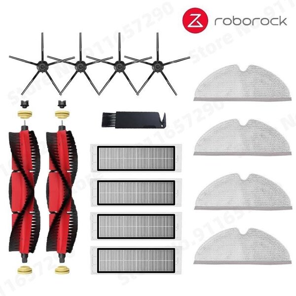 Roborock S5 MAX S50 MAX S55 MAX S6 MAXV HEPA-suodatin Sivu/pääharja Vesisäiliöalusta Moppipölylaatikko Pölynimurin tarvikkeet