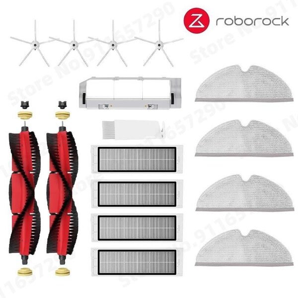 Roborock S5 MAX S50 MAX S55 MAX S6 MAXV HEPA-suodatin Sivu/pääharja Vesisäiliöalusta Moppipölylaatikko Pölynimurin tarvikkeet