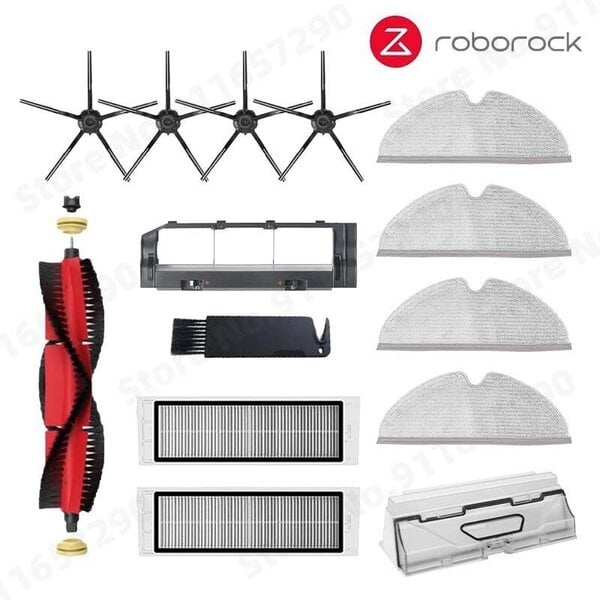 Roborock S5 MAX S50 MAX S55 MAX S6 MAXV HEPA-suodatin Sivu/pääharja Vesisäiliöalusta Moppipölylaatikko Pölynimurin tarvikkeet