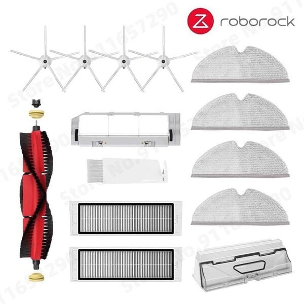 Roborock S5 MAX S50 MAX S55 MAX S6 MAXV HEPA-suodatin Sivu/pääharja Vesisäiliöalusta Moppipölylaatikko Pölynimurin tarvikkeet