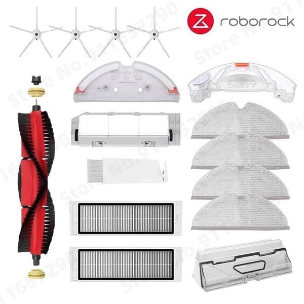 Roborock S5 MAX S50 MAX S55 MAX S6 MAXV HEPA-suodatin Sivu/pääharja Vesisäiliöalusta Moppipölylaatikko Pölynimurin tarvikkeet