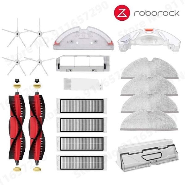 Roborock S5 MAX S50 MAX S55 MAX S6 MAXV HEPA-suodatin Sivu/pääharja Vesisäiliöalusta Moppipölylaatikko Pölynimurin tarvikkeet