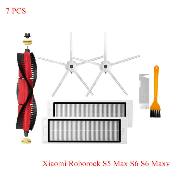 Xiaomi Roborock S5 Max S6 S6 Maxv -pölynimurin vaihtosarja Rullaharja HEPA-suodatin Moppiliinatarvikkeet Varaosat