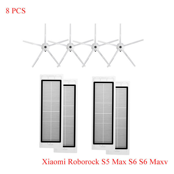 Xiaomi Roborock S5 Max S6 S6 Maxv -pölynimurin vaihtosarja Rullaharja HEPA-suodatin Moppiliinatarvikkeet Varaosat