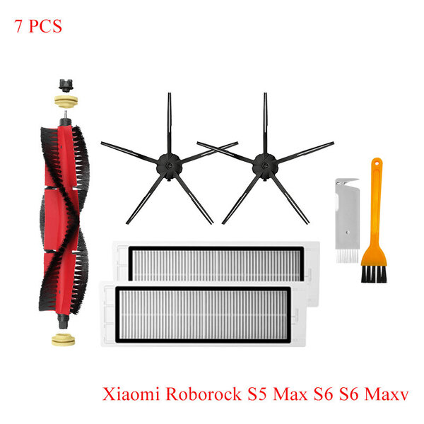 Xiaomi Roborock S5 Max S6 S6 Maxv -pölynimurin vaihtosarja Rullaharja HEPA-suodatin Moppiliinatarvikkeet Varaosat