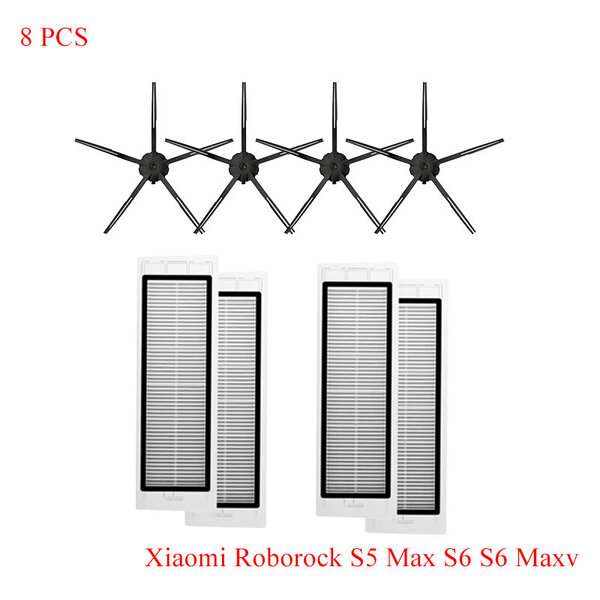 Xiaomi Roborock S5 Max S6 S6 Maxv -pölynimurin vaihtosarja Rullaharja HEPA-suodatin Moppiliinatarvikkeet Varaosat