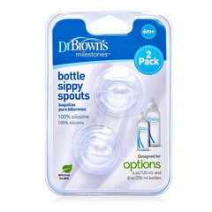 Dr Brown's Options silikoninokka standardipulloon, 2 kpl hinta ja tiedot | Tuttipullot ja tarvikkeet | hobbyhall.fi