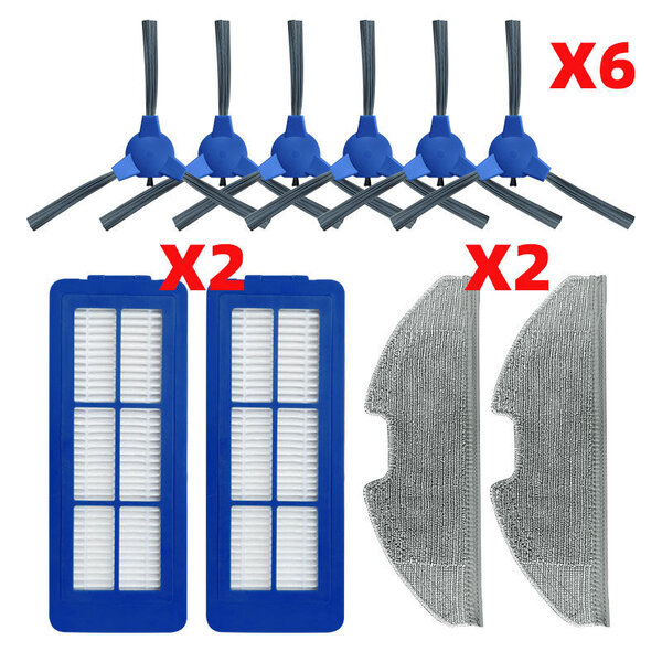 Hepa Filters Sivuharja Moppirätit liinat Vaihto Eufy Robovac G10 G30 Robottipölynimurin varaosat Tarvikkeet