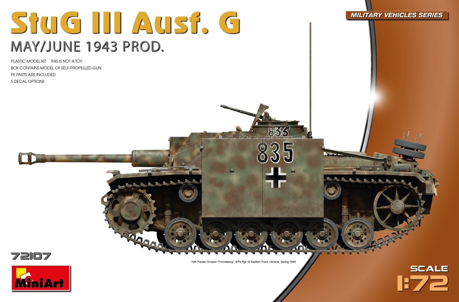 Liimattava malli MiniArt 72107 StuG III Ausf. G May/June 1943 Prod. 1/72 hinta ja tiedot | Koottavat pienoismallit | hobbyhall.fi