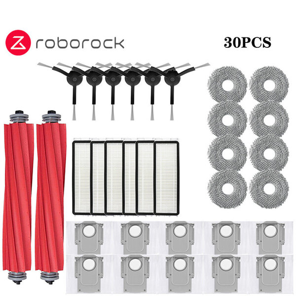 Roborock Qrevo -robotipölynimuritarvikkeet, pääsivuharja Hepa-suodatinmoppipölypussi Roborock P10 A7400RR varaosat