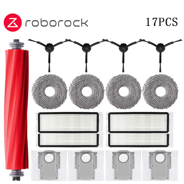 Roborock Q Revo / P10 A7400RR Robottipölynimurin lisävaruste Pääsivuharja Hepa-suodatin Moppiliinat Pölypussin varaosa