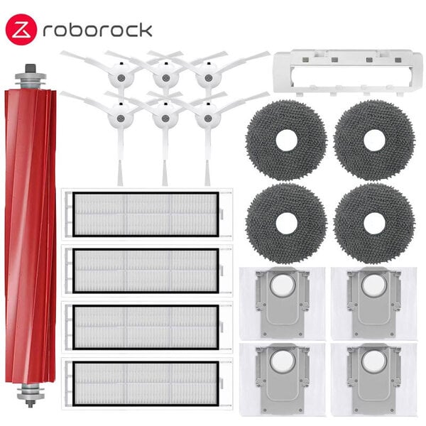 Roborock Q Revo / P10 A7400RR Robottipölynimuritarvikkeet Pääsivuharja Hepa-suodatin Moppiliinat Pölypussin varaosat