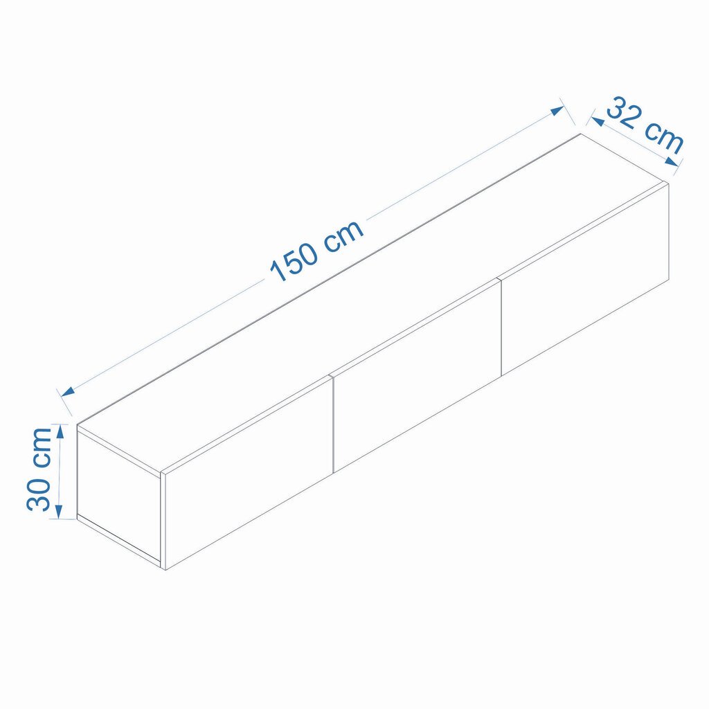 TV-taso Asir West Walnut, ruskea hinta ja tiedot | Lipastot | hobbyhall.fi