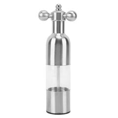 Pepper Mill Professional uudelleentäytettävä keraaminen roottorin karkeus säädettävä manuaalinen pippurisuolamylly keittiölle Silver L hinta ja tiedot | Maustemyllyt ja maustepurkit | hobbyhall.fi