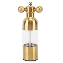 Pepper Mill Professional uudelleentäytettävä keraaminen roottorin karkeus, säädettävä manuaalinen pippurisuolamylly Kitchen Gold Smallille hinta ja tiedot | Maustemyllyt ja maustepurkit | hobbyhall.fi