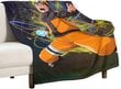 JUST FUNKY Fleecepeitto Anime Naruto -motiivilla Musta 100 x 120 cm 100 x 120 cm hinta ja tiedot | Päiväpeitot ja huovat | hobbyhall.fi