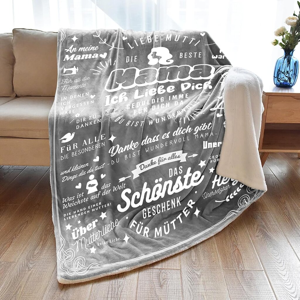 Greysky Flanelli äitienpäiväpeitto Harmaa 130 x 180 cm hinta ja tiedot | Päiväpeitot ja huovat | hobbyhall.fi