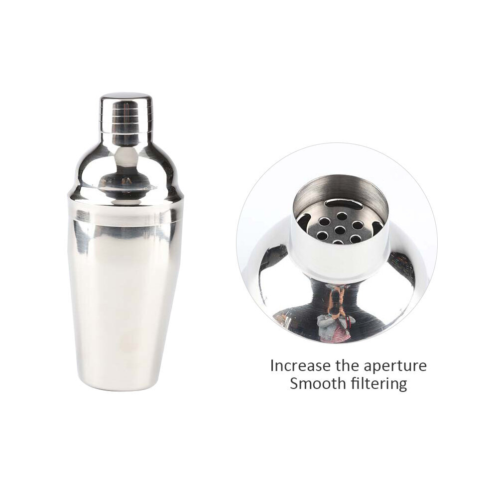 Cocktail Shaker Setti puujalustalla ruostumattomasta teräksestä valmistettu siivilä Jigger Muddler Spoon Bartender Kit hinta ja tiedot | Keittiövälineet | hobbyhall.fi