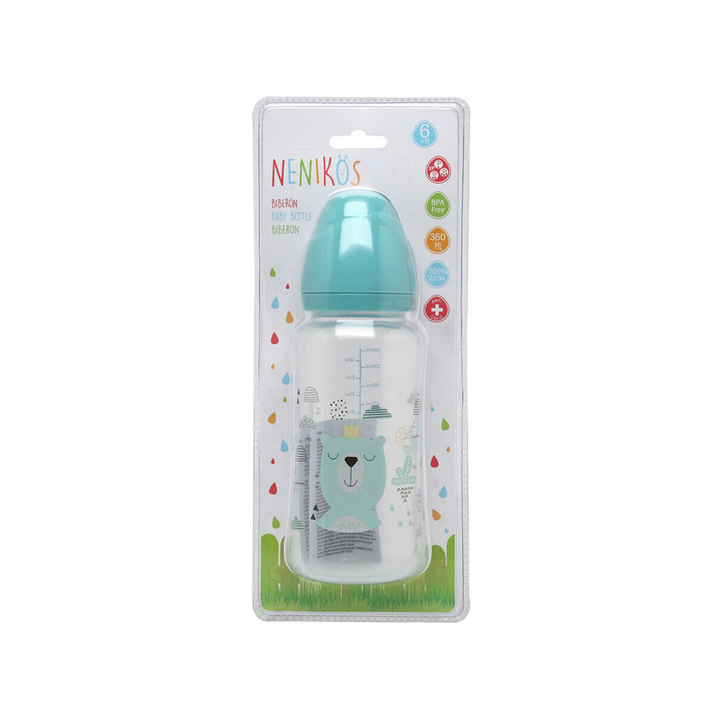 Pullo Bigbuy Kids, 6+ kk, 360 ml, 2 kpl hinta ja tiedot | Tuttipullot ja tarvikkeet | hobbyhall.fi