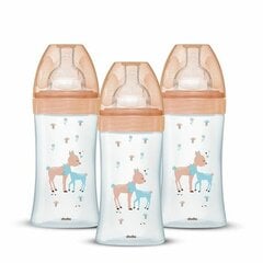 Tuttipullosarja Dodie, pinkki, 270ml, 3 kpl hinta ja tiedot | Tuttipullot ja tarvikkeet | hobbyhall.fi